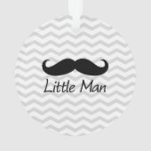 Little Man Mustache Zickzack Niedliche Jungs Ornament (Rückseite)
