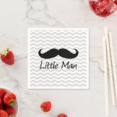 Little Man Mustache Zickzack Niedliche Jungs Serviette (Beispiel)