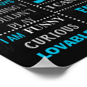 Little Man Mustche Onederful Birthday Chalkboard Poster (Ecke)