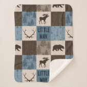 Little Man Rustic Minky Sherpa Blanket Sherpadecke (Vorderseite)