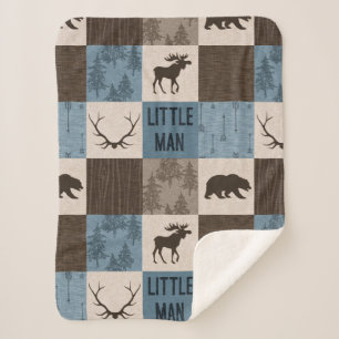 Little Man Rustic Minky Sherpa Blanket Sherpadecke