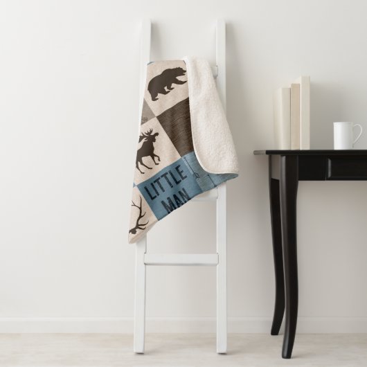 Little Man Rustic Minky Sherpa Blanket Sherpadecke (Beispiel)