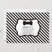 Little Man Taufe Einladung, schwarz Einladung (Rückseite)