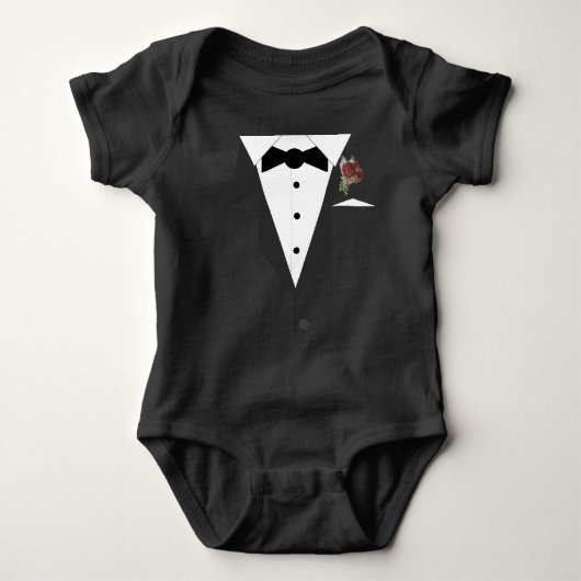 Little Man Tuxedo Baby Strampler (Vorderseite)