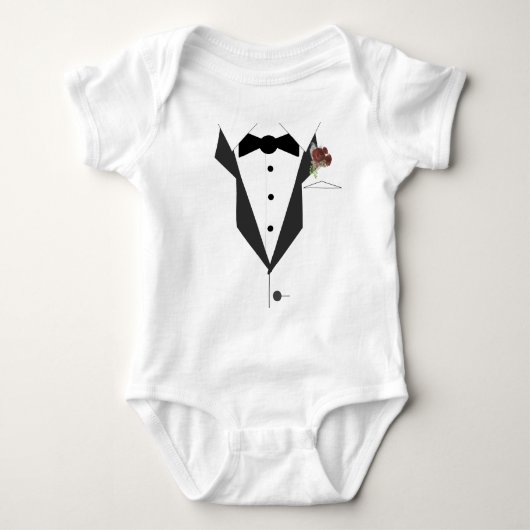 Little Man Tuxedo Baby Strampler (Vorderseite)