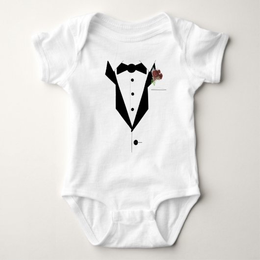 Little Man Tuxedo Baby Strampler (Vorderseite)