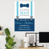 Little Man Welcome Sign Poster, Baby Dusche Poster (Heimbüro)