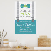 Little Man Welcome Sign Poster, Baby Dusche Poster (Küche)
