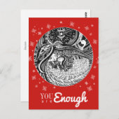 Little Match Girl Angel Red Postcard Postkarte (Vorne/Hinten)