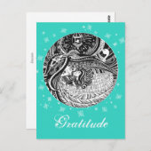 Little Match Girl | Aqua Postcard Postkarte (Vorne/Hinten)