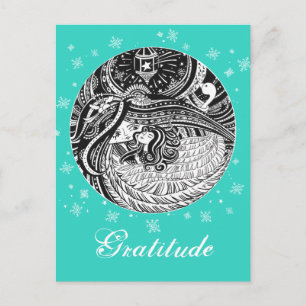Little Match Girl Aqua Postcard Postkarte