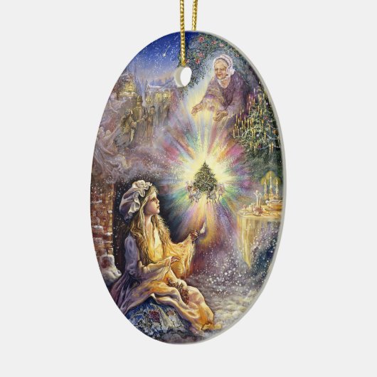 Little Match Girl Weihnachtsdekoration Keramik Ornament (Links)