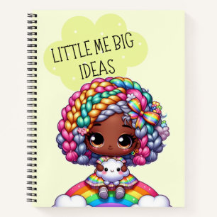 Little Me Big Ideas - Niedliches Chibi Girl Yellow Notizblock