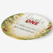 Little Meadow Lady Turns One Pappteller (Schrägansicht)