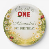 Little Meadow Lady Turns One Pappteller (Vorderseite)
