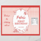 Little Meatball Birthday Party Chip Bag Wrapper Flyer (Vorne)