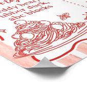 Little Meatball Birthday Party Milestone Sign Poster (Ecke)