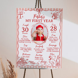 Little Meatball Birthday Photo Milestone Sign Poster