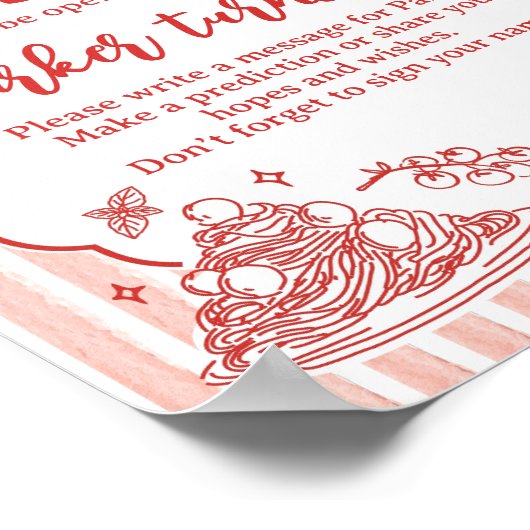 Little Meatball Birthday Time Capsule Sign Poster (Ecke)