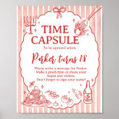 Little Meatball Birthday Time Capsule Sign Poster (Vorne)