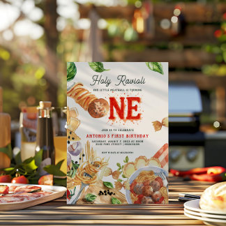 Little Meatball | Heilige Ravioli Erster Geburtsta Einladung