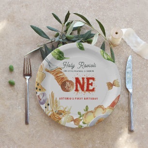 Little Meatball Heiliger Ravioli Erster Geburtst Pappteller