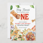 Little Meatball | Holy Ravioli First Birthday Einladung (Vorderseite)