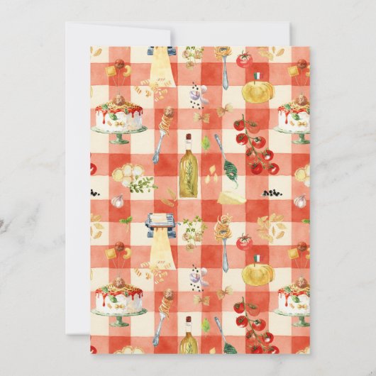 Little Meatball | Holy Ravioli First Birthday Einladung (Rückseite)