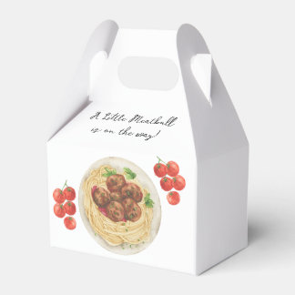 Little Meatball is on the way Baby shower  Geschenkschachtel