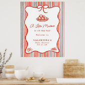 Little Meatball Italian Theme Baby Shower  Poster (Küche)