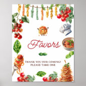 Little Meatball Pasta Baby Shower Favors Poster (Vorne)