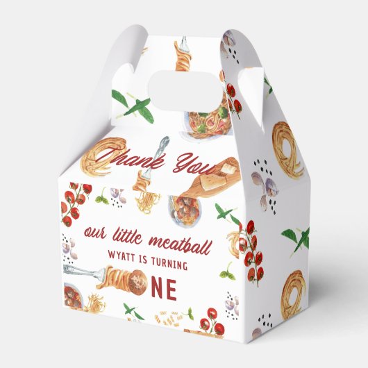 Little Meatball zum ersten Geburtstag Geschenkschachtel (Vorderseite)