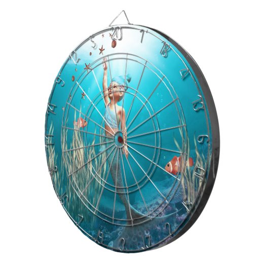 Little Mermaid 1 Dart Board Dartscheibe (Vorderseite rechts)