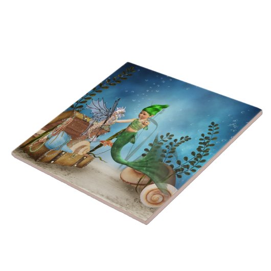 Little Mermaid 4 tile Fliese (Seite)
