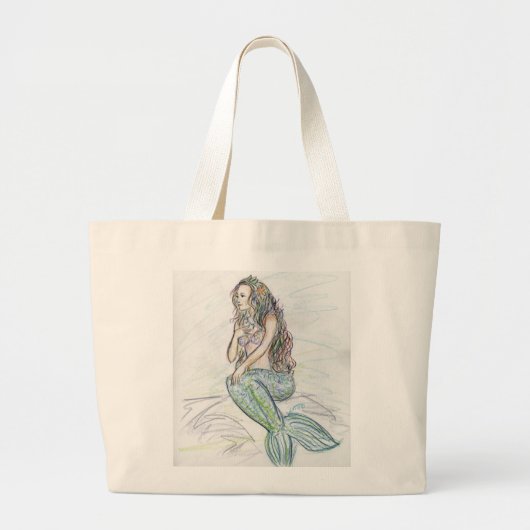 Little Mermaid Art Custom Tasche Beach Bag (Vorne)