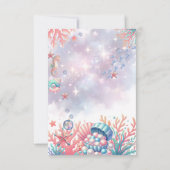 LIttle Mermaid Baby Dusche Einladung (Rückseite)