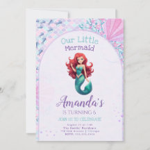 Little Mermaid Birthday Einladung