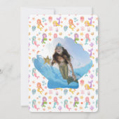 Little Mermaid Birthday Foto Einladung (Rückseite)