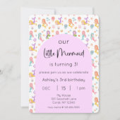 Little Mermaid Birthday Foto Einladung (Vorderseite)