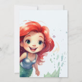 Little Mermaid Birthday Invitation Party Einladung (Rückseite)