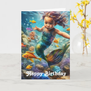 Little Mermaid Birthday Karte