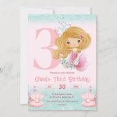 Little Mermaid Birthday Pink Einladung (Vorderseite)
