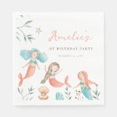 Little Mermaid Birthday Serviette (Vorderseite)