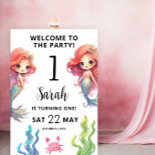 Little Mermaid Birthday Willkommen Poster