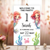 Little Mermaid Birthday Willkommen Poster