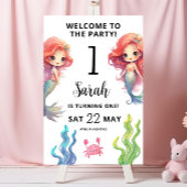 Little Mermaid Birthday Willkommen Poster
