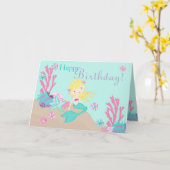 Little Mermaid Card 2C Blonde Karte (Gelbe Blume)