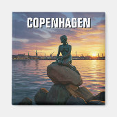 Little Mermaid Copenhagen Denmark Travel Magnet (Vorne)