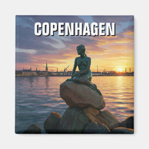 Little Mermaid Copenhagen Denmark Travel Magnet