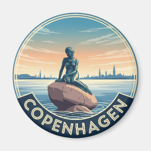 Little Mermaid Copenhagen Denmark Travel Magnet